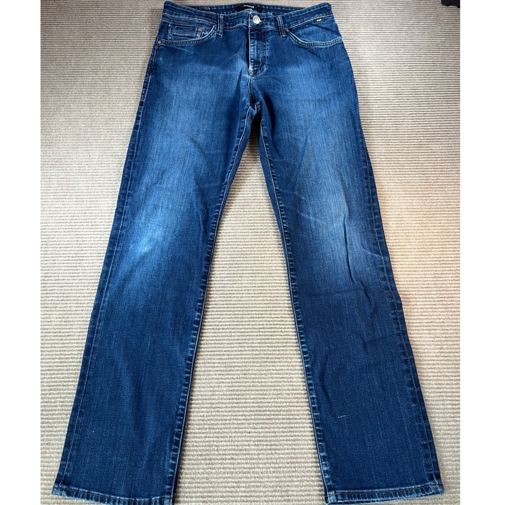 Mavi Matt Relaxed Straight Leg Jeans Mens 34x34 Dark Indigo Stretch Denim Turkey